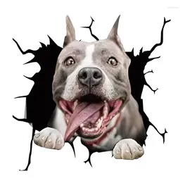 Window Stickers 2024 Electrostatic Glass Film Pit Bull Simulation Funny Car Sticker Many Kinds Dog Creative Broken Painting