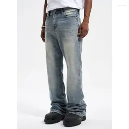 Men's Pants High Street Style Do Old Whisker Microhorn Stacked Jeans