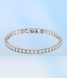 Link Bracelets Real Moissanite Tennis Bracelet For Women S925 Sterling Silver 4mm Diamonds Bangles Chains Fine Jewelry4885202