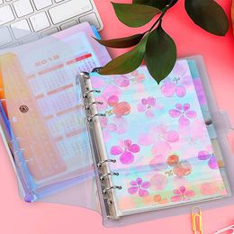 Binder Notebook Supplies A5 Tabs Dividers 6 Rings Plastic Planner Folder Page Decorative