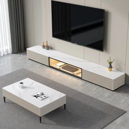 New Luxury Wood Tv Stand Simple White Nordic Living Room European Tv Cabinet Glass Partitions Mueble Tv Moderno Furnitures FR30D