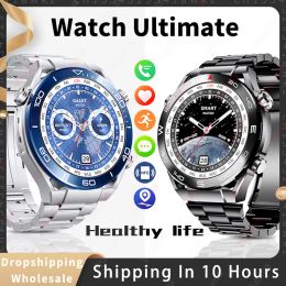 Watches Watch Ultimate NEW Smartwatch Bluetooth Calling GPS Compass NFC Body Temperature Heart Rate Smart Watch Men Waterproof Watches