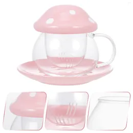 Mugs Mushroom Cup Ceramic Coffee Cups Lids Household Tea Milk Basket Water Glass Infuser Practical Office Mug