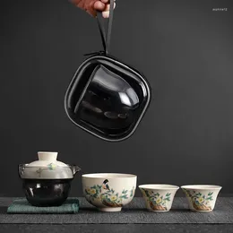 Teaware Sets Complete Tea Set With Ceramic Cups Pot And Travel Case Perfect For Enthusiasts On The Move