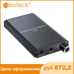 Amplifiers Neoteck 16300Ω Earphone Amplifier 2 Stage Gain Switch Enhance Function Aux In Portable HIFI Amplifier Audio In Headphone Out