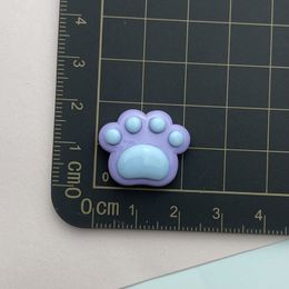 10Pcs Bright Surface Puss Paw DIY Mobile Phone Case Refrigerator Magnet Cream Glue Paste Slice Barrette Manufacture Materials