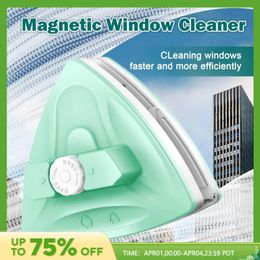 Double Side Magnet Cleaner Brush Adjustable Magnetic Glass Window Cleaning Wiper For for High-Rise Double Glazing Cleaning Tools