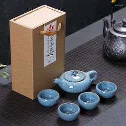 Teaware Sets Travel Tea Set Ceramic Portable Porcelain Clothing Cover Bay Cup Gift Box