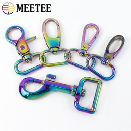 10/30Pcs 16-25mm Rainbow Metal Buckles Trigger Swivel Lobster Clasp Keychain Bag Strap Snap Clip Connect Hook DIY Accessories