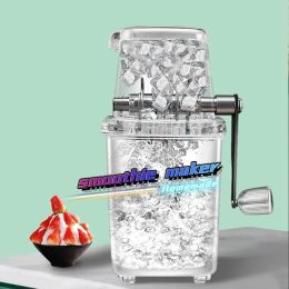 Shavers Manual Ice Crusher Mini Ice Shaver Smoothie Maker Ice Block Breaking Slush Machine