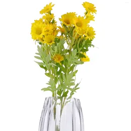 Decorative Flowers Artificial Chrysanthemum Flower Adornments Daisy Simulation Bouquet Decors Silk Decoration Ornament