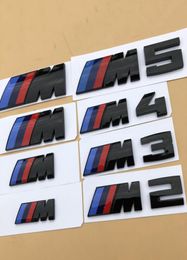 1pcs Glossy Black 3D ABS M M2 M3 M4 M5 Chrome Emblem Car Styling Fender Trunk Badge Logo Sticker for BMW good Quality1768064