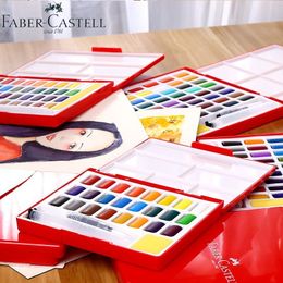 Solid Watercolour Pigment Paint Set Professional 24/36/48 Colours Artist Supplies Handbooks Figure Painting School for Adults Kids