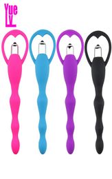 YUELV Silicone Anal Vibrator Gspot Stimulate Anal Beads Vibrating Massager Butt Plug Masturbation Adult Sex Toys For Women Men Er2788876