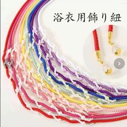 Belts Japanese Hand-Woven Pearl Belt Cord Yukata Kimono Decorative Multi-color 150CM