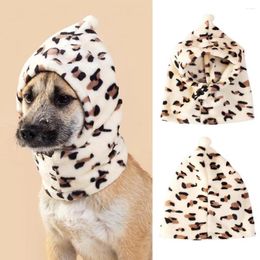 Dog Apparel Warm Pet Hat Fashionable Leopard Pattern Winter Soft Comfortable Supplies For Dogs Cats Puppies Stylish