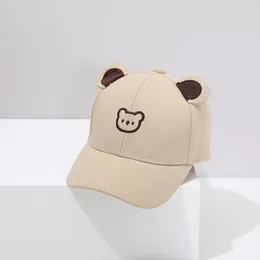 Ball Caps Cartoon Bear Sun Hats Trendy Cotton Sunscreen Snapback Hat Large Eaves Baseball Cap
