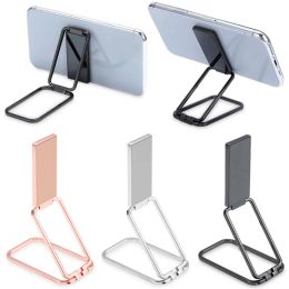 Lazy Phone Holder Metal Zinc Alloy Universal Desktop Phone Stand Square 360° Foldable Double Finger Ring Tablet Phone Bracket