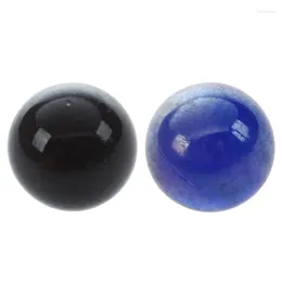 Decorative Figurines 20 Pcs Marbles 16Mm Glass Knicker Balls Decoration Colour Nuggets Toy Dark Blue Black Set