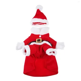 Dog Apparel Pet Christmas Costumes Set Cute Santa Claus Costume Role Playing Cat And Party Accessories