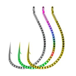 15-20PCS WACKY High Quality Colorful Bass Carp Fishing Hooks Sharp Barbed Soft Bait Worm Hook for Seawater Fishing Accessories