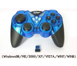 Gamepads Computer PC 2.4Ghz wireless game controller with dual vibration dual joystick for Windows 98/ME/2000/XP/VISTA/WIN7/WIN8