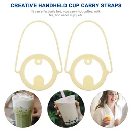 Wine Glasses Beer Sleeves Carrier Cup Coffee Holder Drink Water Bottle Strap Portable Silicone Sleeve Tumbler Cups Mug Handle