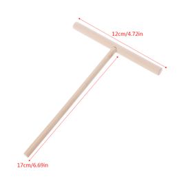 1PC for T Shape Wooden Pancake Batter Spreader Stick Rolling Pin Kitchen Tool