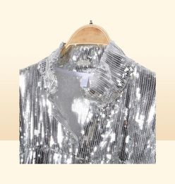 Women039s Tassel Sequin Jacket Autumn Winter Streewear Rock BF Retro Longsleeved Silver Reflective Women Outwear Tops 2109144128122