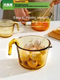 KAWASIMAYA Glass Measuring Cup with Scale High Temperature Resistant Baking Tools Kitchen Food Grade Egg Beaters Cups