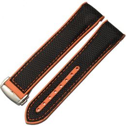 Silicone Fabric Canvas Watch Strap For Omegaseamaster Omega Planet Ocean 8900 9900 Watch Band 22MM2760