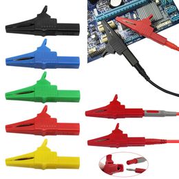 Black Red Color Metal Alligator Clips Cable Probes 4MM Cable Insulated Wire Connector Test Probe Electrical Equipment