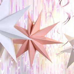 Party Decoration 30cm Nine Tip Paper Stars Colorful Lanterns Hanging Christmas Tree Ornament Home Wedding Bedroom Wall DIY