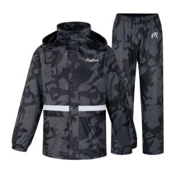 Jackets Golf Raincoat Outdoor Reflective Camouflage Raincoat Set Adult Outdoor Fashion Split Raincoat Rain Pants Set
