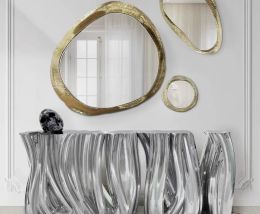 Boca Do Lobo Italian Style Fibreglass Console Table Modern Light Luxury Entryway Hallway Decorative Artistic Furniture