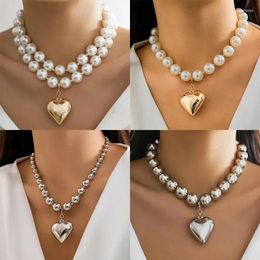 Pendant Necklaces Trendy And Fashionable Internet Style Multi-Layered Beads Detachable Love Necklace Women'S Jewellery Gift