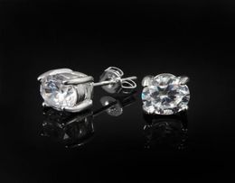 2014 New Design Top quality 925 sterling silver swiss CZ diamond stud earrings fashion jewelry wedding gifts3598913