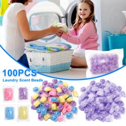 100PCS Laundry Scent Beads Granule Detergent Soft Clothing Capsule Ball for Washing Machine Diffuser Perfum Scent Booster Beads