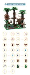 MOC Fairy Tree Forest Forestmen's Headquarters Building Blocks Set Elf House Bricks Tree House Toys For Children Birthday Gift