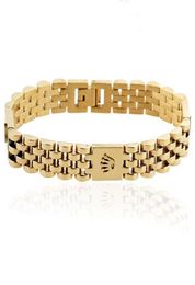 Luxury Fashion Speedometer Bangle Charm Crown Gold Chain Bracelet Men Watch Jewelry Accessories3438445