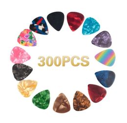 NAOMI Guitar Picks 300PCS Guitar Picks Plectrum Various Colors 6 Thickness Pick Box Guitar Parts Accessories New4739230