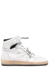 Shoes Designer Boots skystar Hightop Star Striped Vintage Genuine Leather Mens Women White Classic Sneakers039039Golden037091635