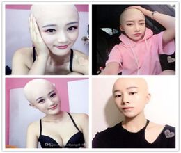 2018 New human mask crossdress silicone female unisex head mask halloween cosplay without hair latex bareheaded monk head mask 4303957
