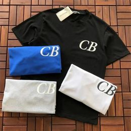 2024 CB Fashion Short Sleeve Men Cole Buxton Blue Grey Black White Women Vintage T-Shirt Tee with Tags 240407