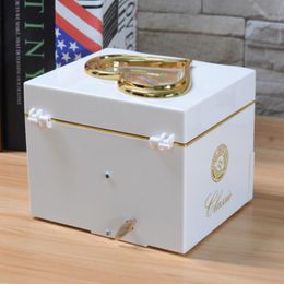 Music Box with Swivel Ballet Girl Ornament Classic Musical Jewellery Box with 1 Pullout Drawer Storage Box Birthday Gift for Girls