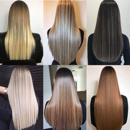 Synthetic No Clip Invisible Wire Hair Extensions in Natural Hidden Secret False Hair Piece Fibre Synthetic Straight Hair