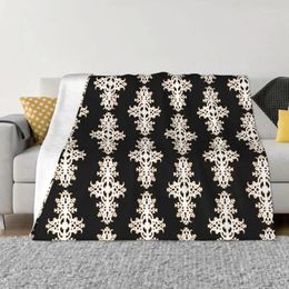 Blankets Ethiopian Cross Art Blanket Flannel White Cosy Soft FLeece Bedspread