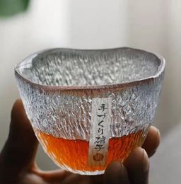 Japanese Handmade Hammered Whiskey Glass Heat-Resistant Juice Cup Liquor XO Whisky Crystal Wine Glass Cognac Brandy Snifter