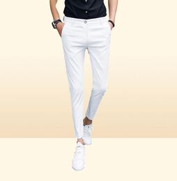 2020 Nuovo arrivo Primavera ed estate New Men039s Seli Slim Color Solid Simple Social Business Pantaloni Casual Office ME1869682