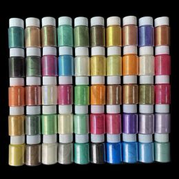 Accessories 50Pieces/Set Mica Pearl Powder Paint Dye Kit Handmade Nails Art Bath Bomb Soap Candle Epoxy Resin Paint Pearlescent Pigment
